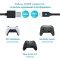 Зарядный кабель DOBE 3м USB / USB Type-C для геймпада DualSense Sony PlayStation PS5 / PS5 Digital Edition / Microsoft Xbox Series S,X / Nintendo Switch с LED подсветкой статуса зарядки