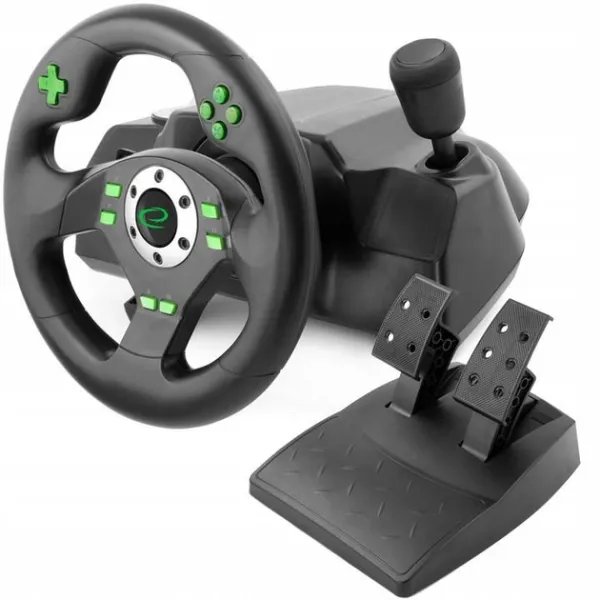 Руль Esperanza PC/PS3 Black-Green (EGW101)