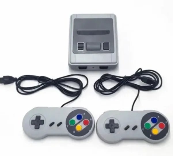 Игровая ретро приставка с двумя проводными джойстиками 8 бит 620 игр HLV GAME 620 SUPER Gray