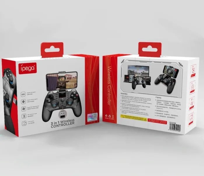 Беспроводный игровой геймпад Ipega PG-9156 для Android/PC/IOS/PS3/Андроид Tv Box Black, джойстик для телефона, контроллер (PG-9156)