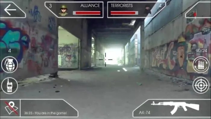 Игровой набор HYBRID WAR (Пистолет дополнительной реальности AR gun game) Красный
