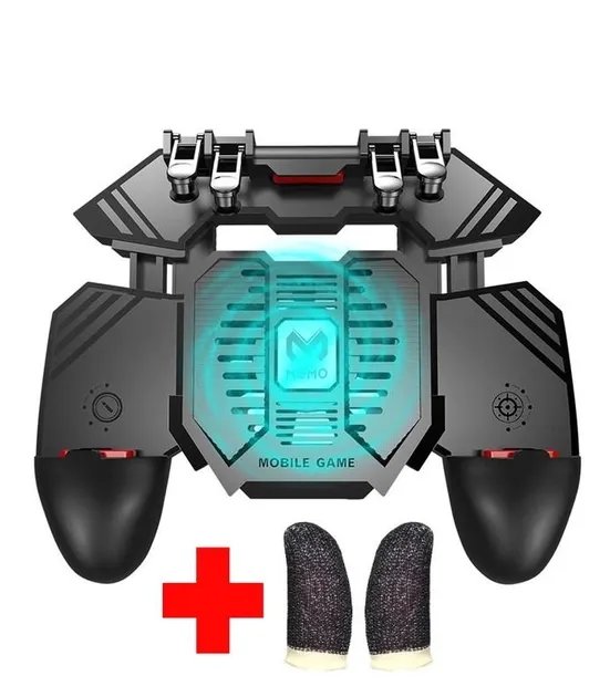 Беспроводной геймпад триггер для смартфонов Union PUBG Mobile AK77 с вентилятором и аккумулятором на 4000 mAh (10358)