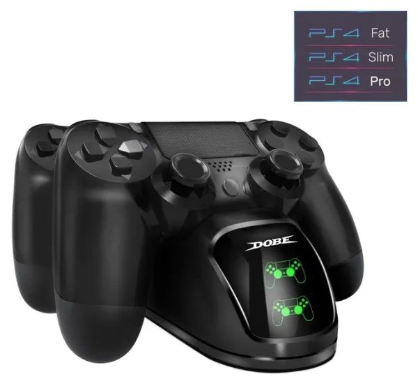Двойная зарядная dock станция DOBE подставка для 2-х контроллеров Dualshock Playstation PS4 / PS4 SLIM / PS4 PRO c LED индикаторами статуса зарядки