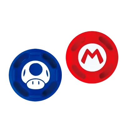 Накладки на Стики RMC Mario for Nintendo Switch Red Blue 2шт