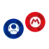 Накладки на Стики RMC Mario for Nintendo Switch Red Blue 2шт