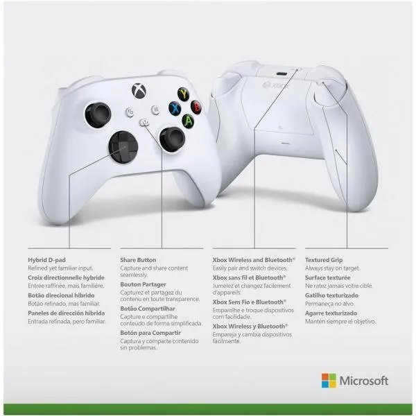 Microsoft Xbox Series X | S Wireless Controller with Bluetooth (Robot White) + Play & Charge kit для Xbox Series X і Xbox Series S