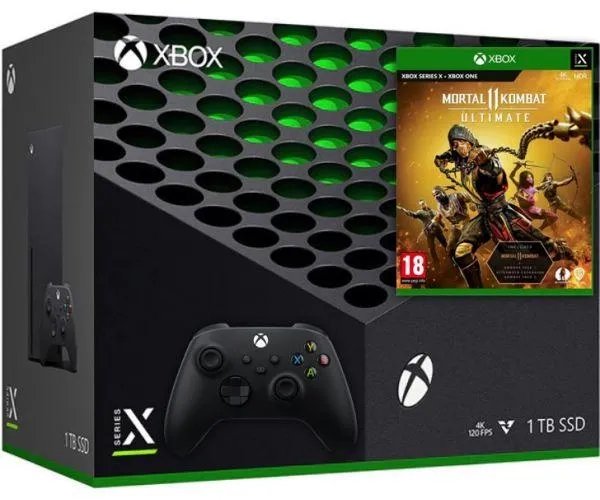 Microsoft Xbox Series X 1Tb + Mortal Kombat 11 Ultimate (русская версия) + доп. Wireless Controller with Bluetooth (Carbon Black)