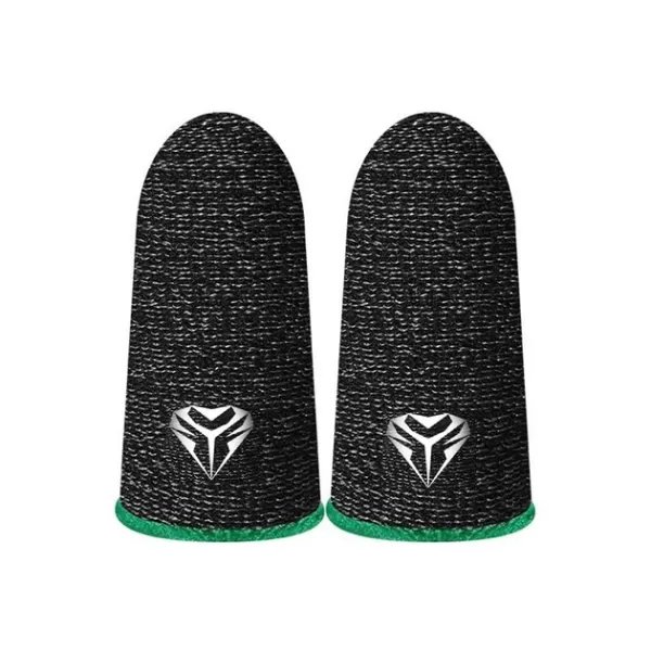 Игровые напальчники S02 для телефона 2шт Серебряный с зеленым