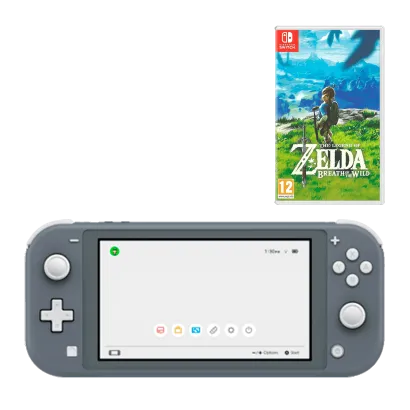 Набор Консоль Nintendo Switch Lite 32GB Grey + Игра The Legend of Zelda Breath of The Wild Nintendo Switch Русская Озвучка