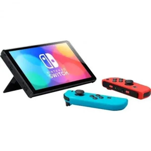 Nintendo Switch (OLED model) Neon Blue-Red + Игра The Witcher 3: Wild Hunt Complete Edition (русская версия)