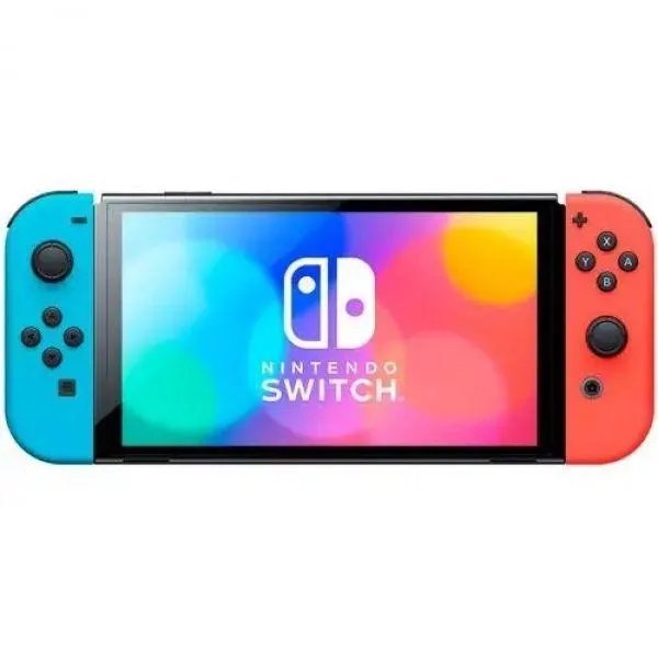 Nintendo Switch (OLED model) Neon Blue-Red + Игра The Witcher 3: Wild Hunt Complete Edition (русская версия)