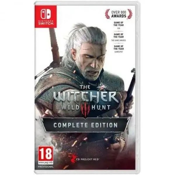 Nintendo Switch (OLED model) Neon Blue-Red + Игра The Witcher 3: Wild Hunt Complete Edition (русская версия)