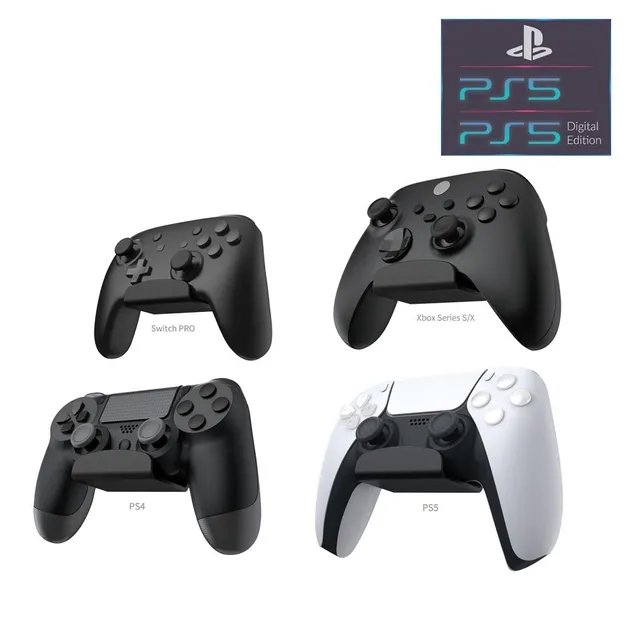 Крепление-держатель на стену DOBE для контроллера DualSense консоли PlayStation 5 (PS5/PS5 Digital Edition), DualShock PS4 PRO / SLim /Fat, геймпада Microsoft Wireless Controller Xbox Series X | S, Xbox One X / S / Xbox One