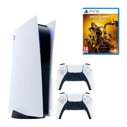 Набор Консоль Sony Playstation 5 White 825GB + Геймпад DualSense White + Игра Mortal Kombat 11 Ultimate Русские Субтитри