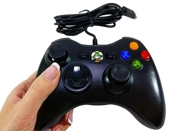 Джойстик провідний геймпад ігровий для приставки Xbox 360 та ПК чорний