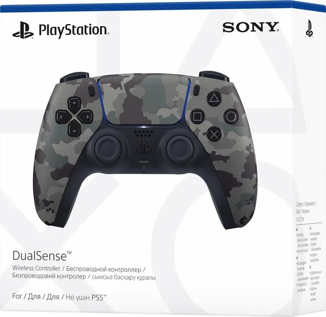 Беспроводной геймпад PlayStation 5 Dualsense Grey Camo для PS5/PS 5 Digital Edition