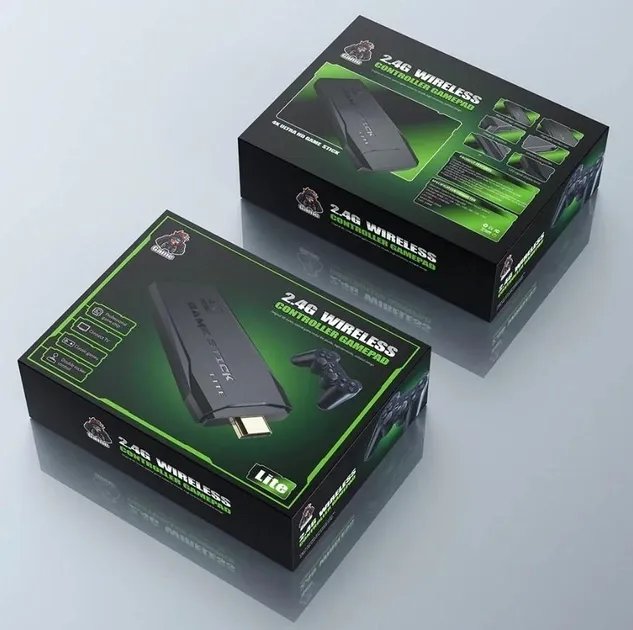 Беспроводная игровая приставка LITE GREEN HDMI 3535 игр Dendy, Sega, Аркадные игры, Game Boy, Nintendo, Atari, PlayStation 1