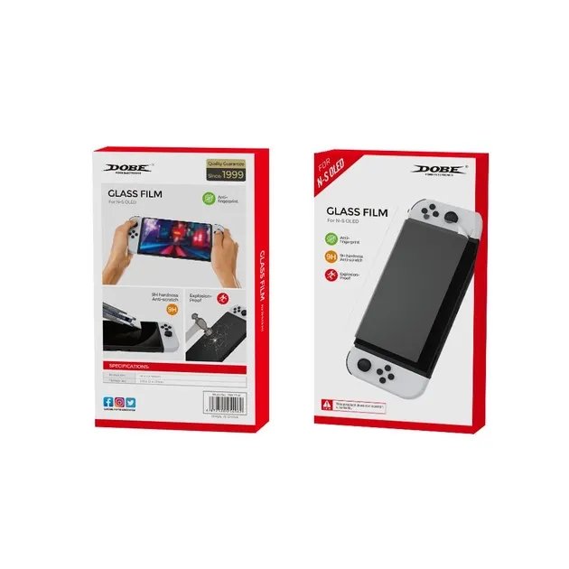 Защитная пленка DOBE (2шт. в комплекте) для экрана игровой консоли-приставки Nintendo Switch OLED (NS-OLED Model)