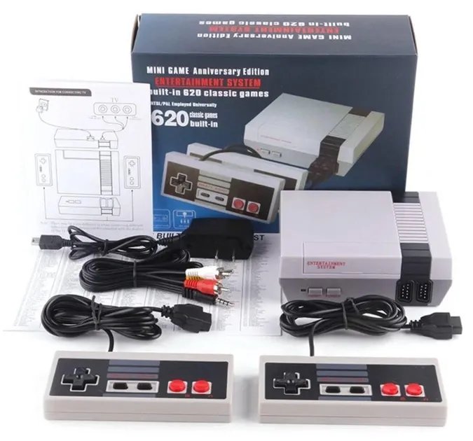 Игровая приставка GAME NES 7724 с проводными джойстиками 620 игр 7724 white