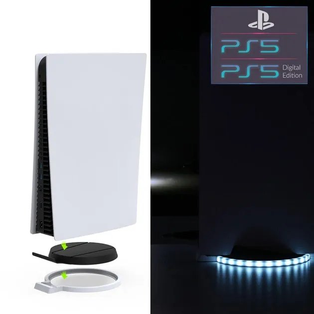Атмосферная интеллектуальная LED лампа DOBE для подставки консоли Sony PlayStation 5 (PS5/PS5 Digital Edition)