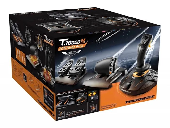 Проводной джойстик Thrustmaster T.16000M FC Flight Pack Black/Orange (2960782)