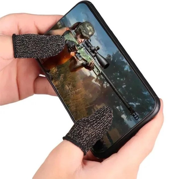 Напальчник для сенсорного экрана Borofone BG1 Superconducting Fiber Mobile Game Finger Cots Black Carbon Fiber