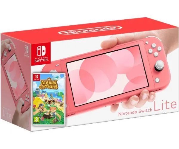 Nintendo Switch Lite Coral + Игра Animal Crossing: New Horizons (русская версия)