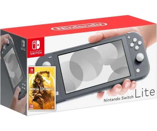 Nintendo Switch Lite Gray + Игра Mortal Kombat 11 (русская версия)