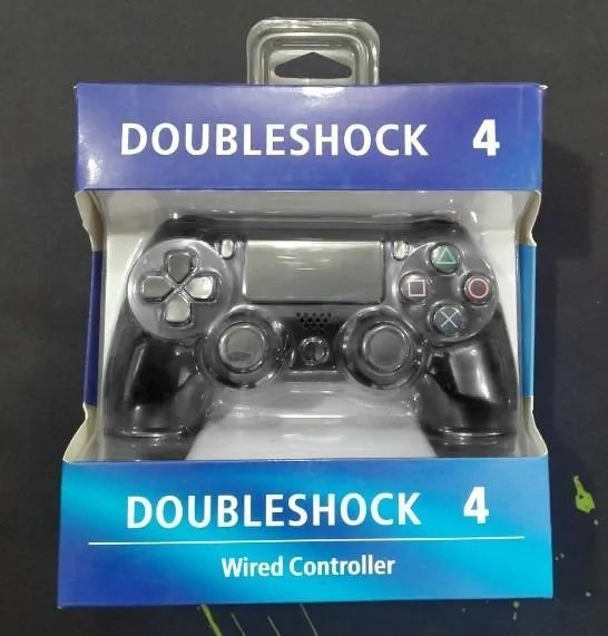 Проводной геймпад Doubleshock для PS4 Wired с двойной вибрацией, джойстик для приставки PS4, PS TV, PS Now Черный