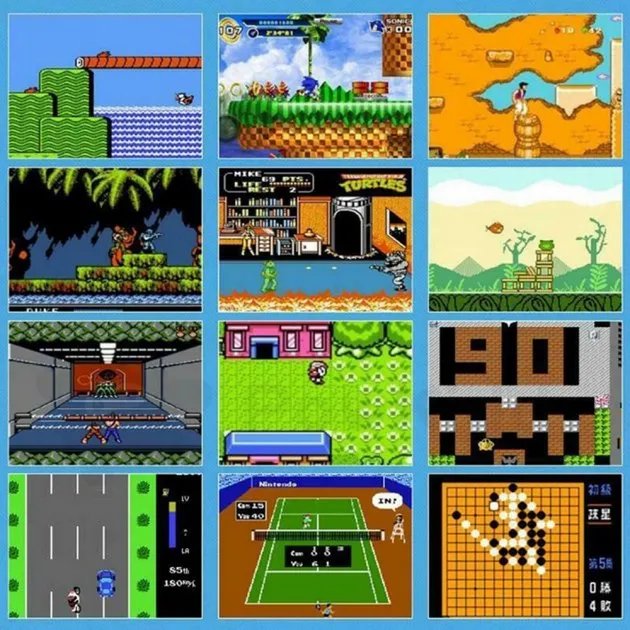 Игровая приставка 8Bit, 620 игр + 2 беспроводных джойстика