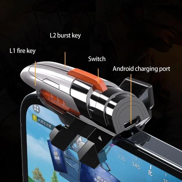 Ігрові тригери MEMO E-sports AK 06 з технологією Air Mapping геймпад для iOS та Android смартфонів Union PUBG Mobile COD
