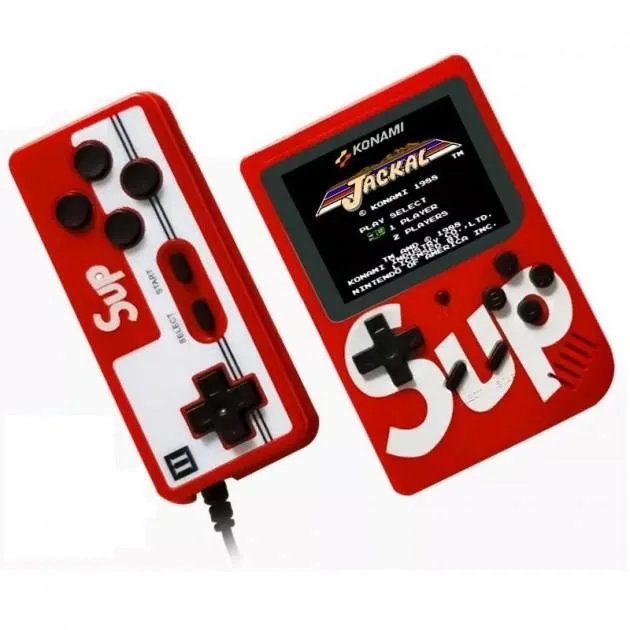 Портативная игровая консоль с джойстиком 400 игр Game Sup 8283 ретро red