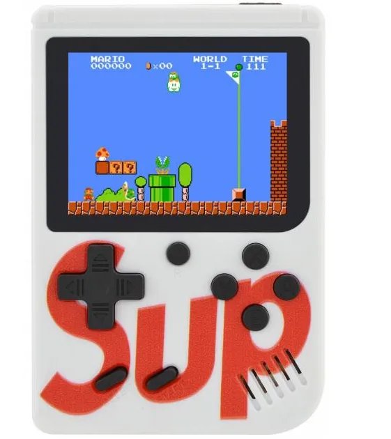 Портативная игровая консоль с джойстиком 400 игр Game Sup 8283 ретро white