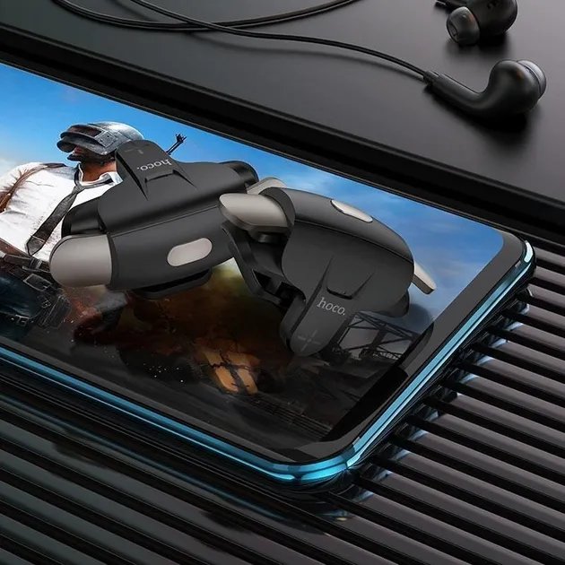 Игровые триггеры Hoco GM6 Wild Wolf для смартфона (на батарейках, 24 часа работы) - Черный