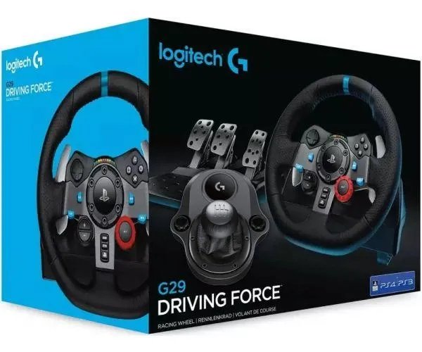 Комплект 3 в 1 Руль и педали Logitech G29 Driving Force Racing Wheel + Рычаг переключения передач Logitech G Driving Force Shifter