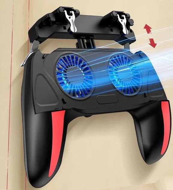 Беспроводной геймпад триггер Shooter Pubg Mobile H10 с вентилятором охлаждения 5000 мАч
