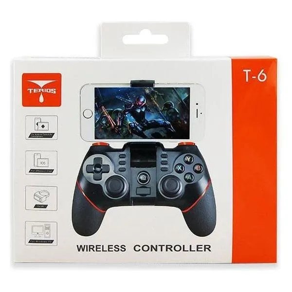 Джойстик беспроводной геймпад для телефона Terios T-6 Bluetooth Gamepad для PC/PS3/iOS/Android Черный (kt-0182)