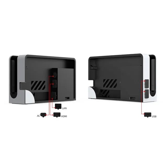 Пылезащитный комплект, накладки на стики DOBE для игровой консоли Nintendo Switch OLED / док станции NS / Joy-Con