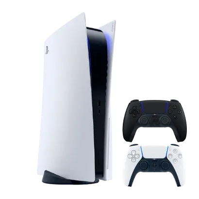 Набор Консоль Sony PlayStation 5 Blu-ray 825GB White + Геймпад Беспроводной DualSense Midnight Black
