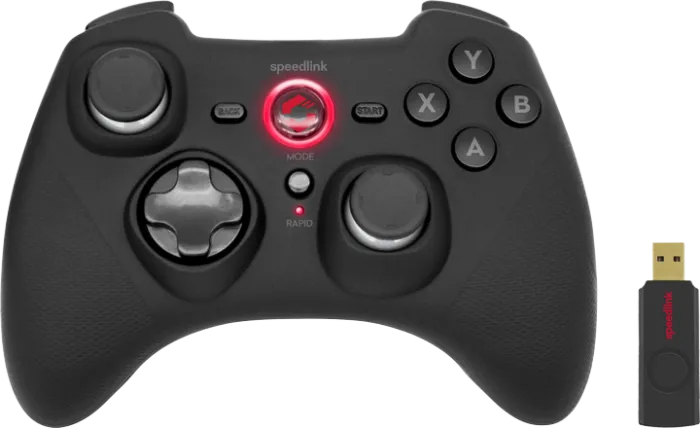 Геймпад беспроводной SPEEDLINK RAIT Gamepad - Wireless - for PC/PS3/Switch/OLED rubber-black (SL-650110-BK)