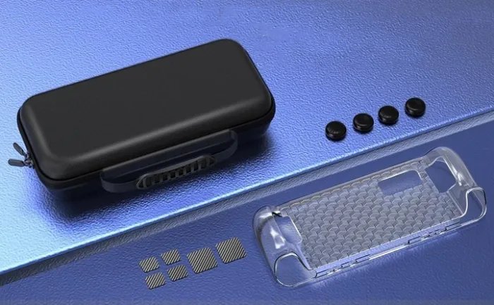 Защитный супер комплект 12 в 1 HEYSTOP для Steam Deck Кейс + Бампер + Накладки + Наклейки