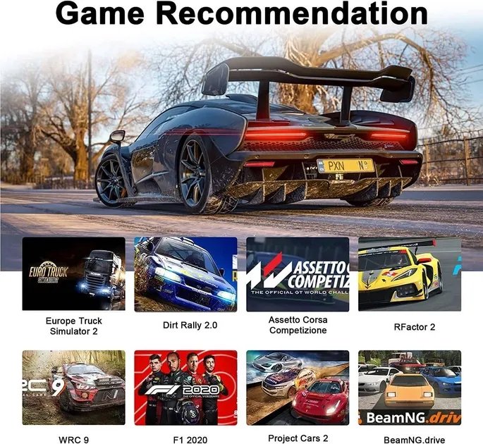 Игровой гоночный руль с тремя педалями и коробкой передач 3в1 PXN Racing-V10 вращение 270°/900°, для PC/PS3/PS4/XBOX/SWITCH