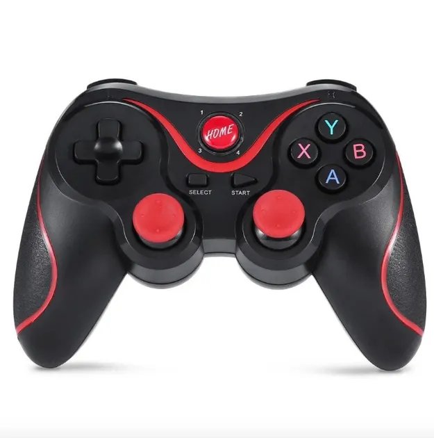 Беспроводной геймпад 30 hour Pro Bluetooth джойстик для Sony PlayStation, ПК, телевизора с держателем телефона Черный
