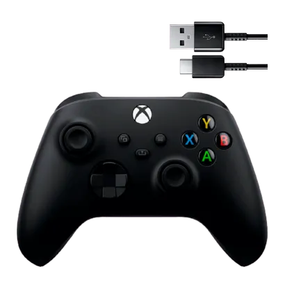 Геймпад Беспроводной Microsoft Xbox Series + Кабель USB Type-C (XOA-0010, 1V8-00002) Carbon Black Xbox Controller USB