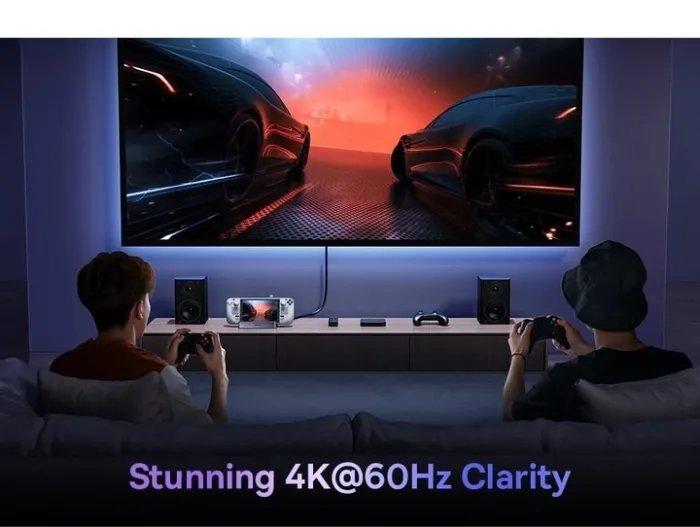Док-станция Baseus 6в1 100W для Steam Deck|Macbook|iPad|Android (HDMI 4K/ Ethernet/ 3хUSB 3.0/ USB-C 100W)
