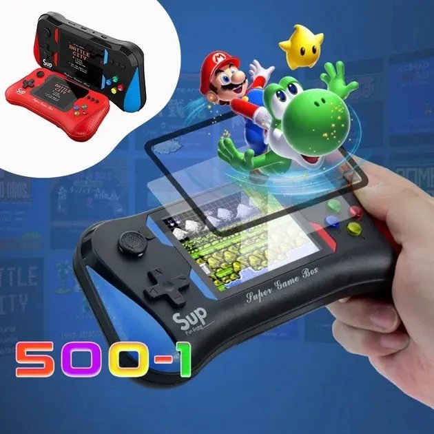 Портативная игровая приставка SUP Game Joystick Q12 500 в 1 c джойстиком