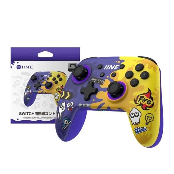 Безпроводной геймпад LINE purple Splatoon с NFC и Bluetooth для Nintendo Switch / Lite / Oled / Android / PC