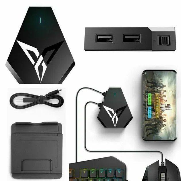 Беспроводной адаптер для клавиатуры и мыши на смартфон Flydigi Q1 Android IOS PUBG Call Of Duty Standoff 2