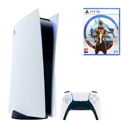 Набор Консоль Sony PlayStation 5 Blu-ray 825GB (9424390) White + Игра Mortal Kombat Русские Субтитры