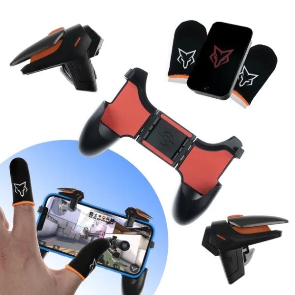 Геймерский комплект для игры на телефоне тригеры R15 джойстик геймпад S01 напальчники Sarafox V1 PUBG Standoff